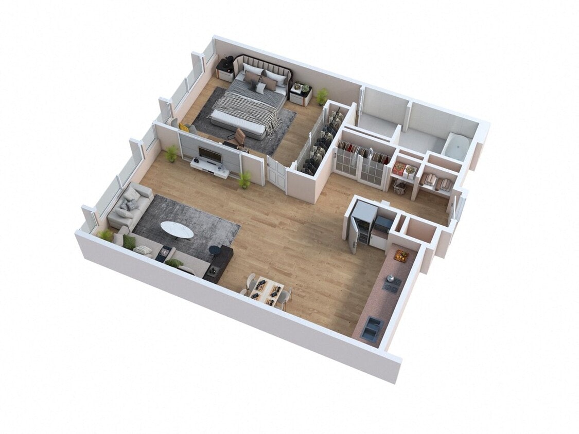 Floor Plan - One Bedroom C