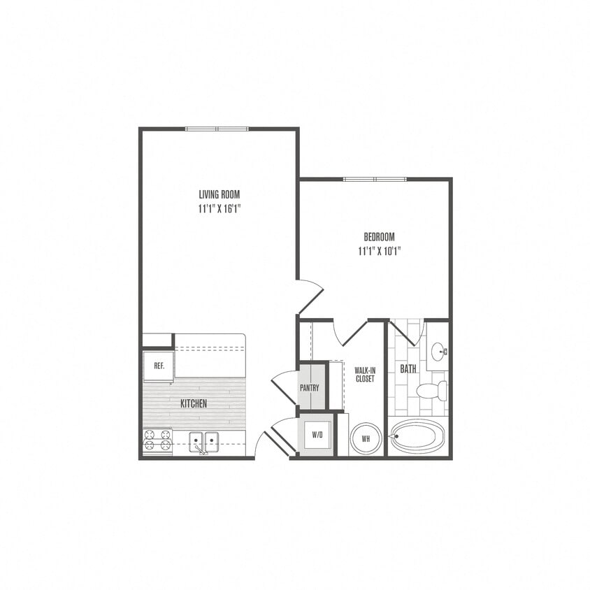 Floor Plan - One Bedroom