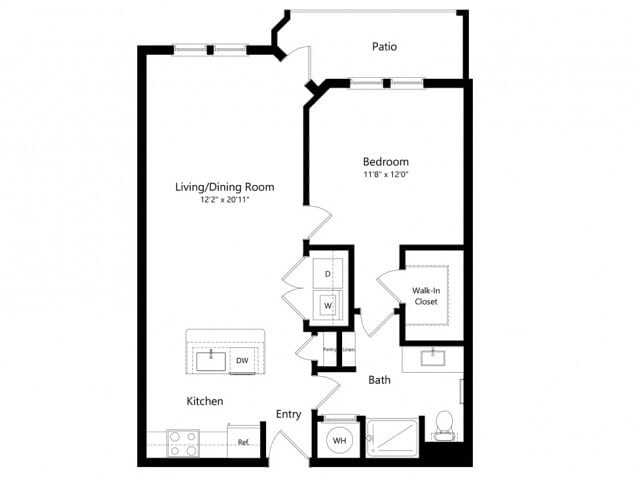 Floor plans are artist’s rendering. All dimensions are approximate. Actual product and specifications may vary in dimension or detail. Not all features are available in every apartment. Prices and availability are subject to change. - A1