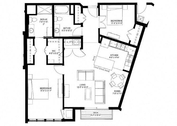 Floor Plan - Two Bedroom P