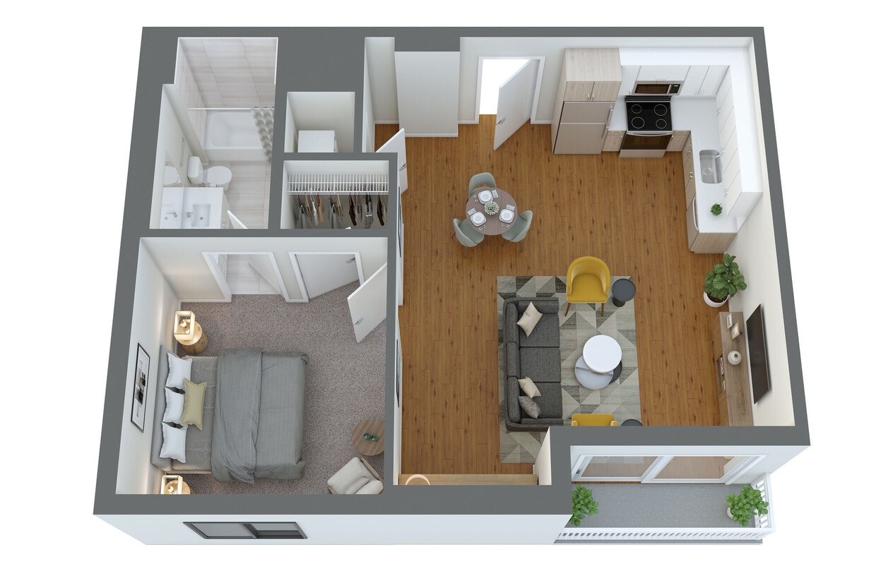 Floor Plan - A11 1 Bed/1 Bath