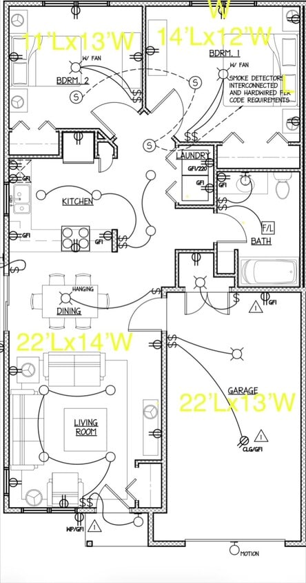 Floorplan - 1-Story Duplex