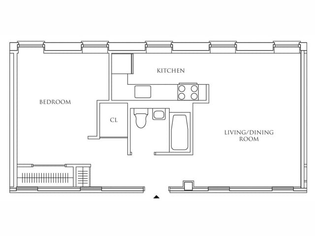 1BR/1BA - One Bedroom A