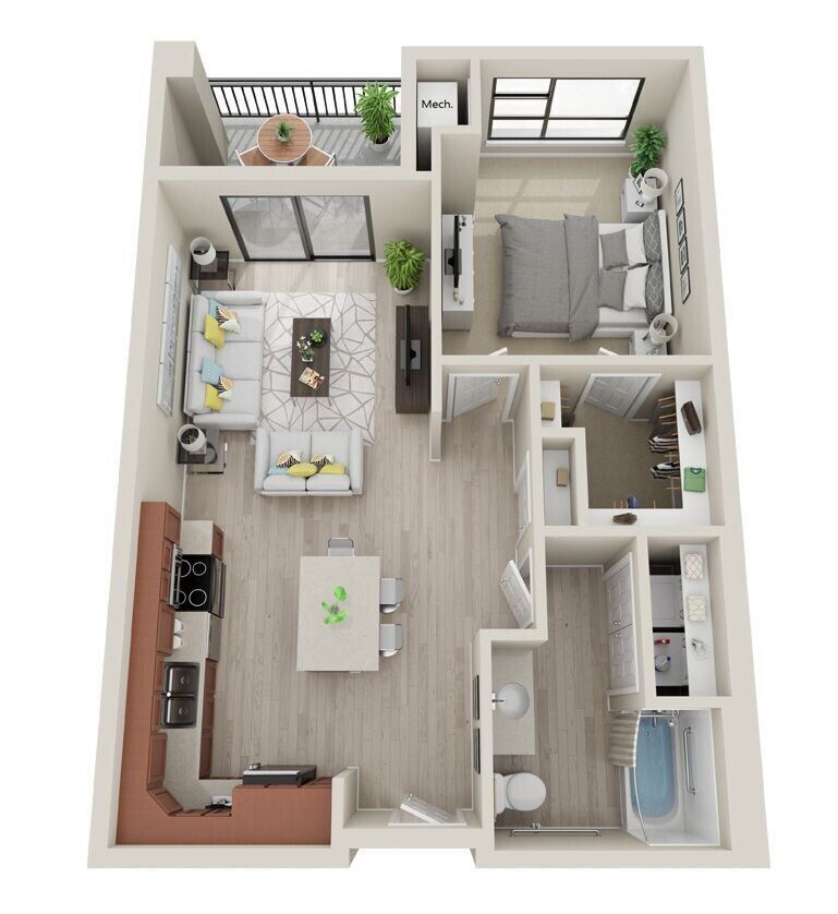Floor Plan - 1 Bedroom A