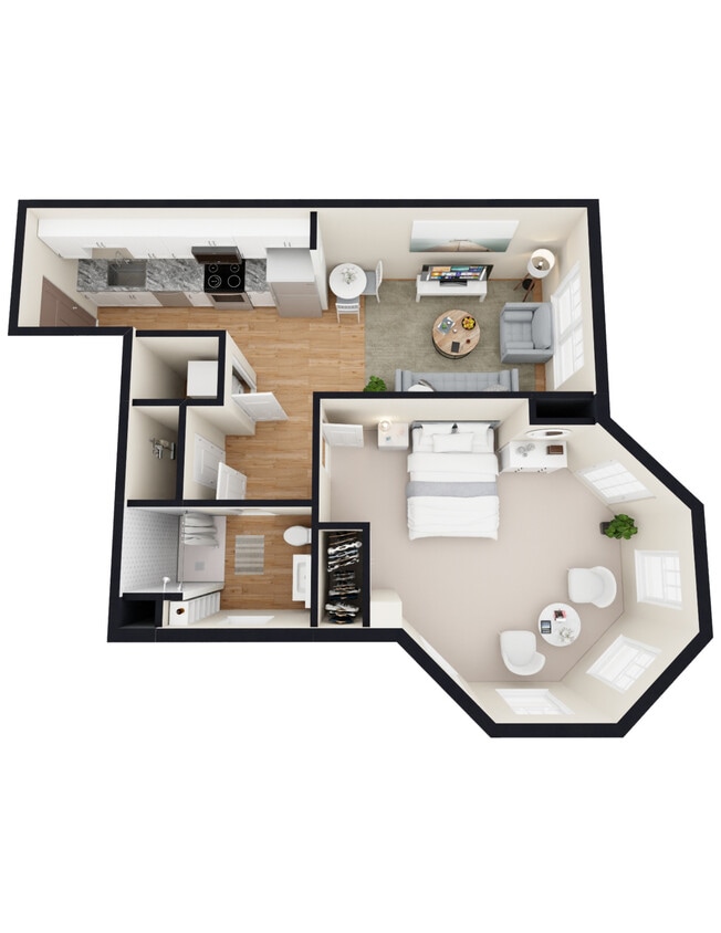 Floor Plan - One Bedroom Apartments
