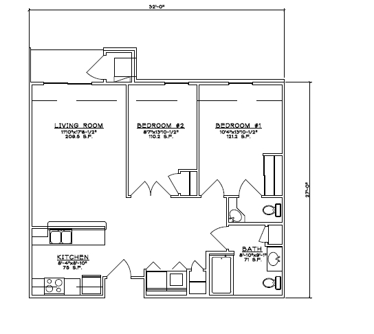 2BR/1.5BA - 2 Bedroom Unit