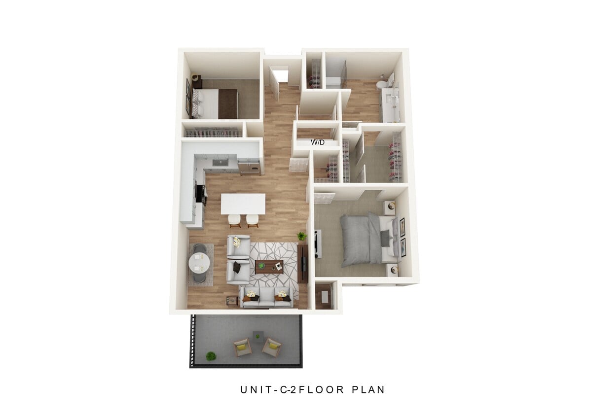 C2 1 Bedroom Plus Den - C-2 1 Bedroom plus Den