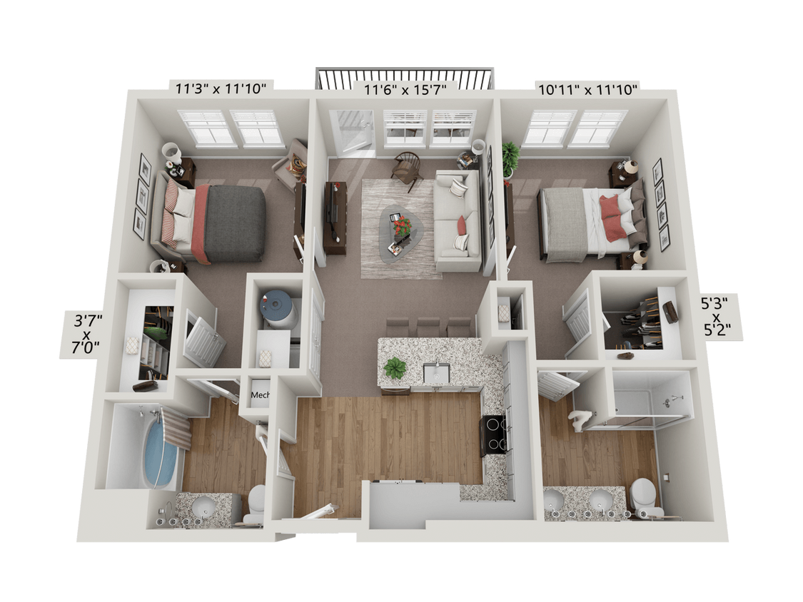 Floor Plan - B1 - Lagoon