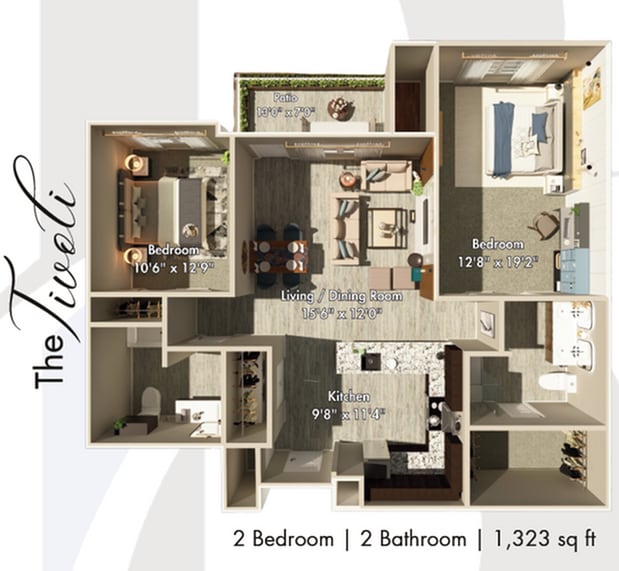 Explore The Tivoli's elegant layout, designed for modern living and convenience. - TIVOLI