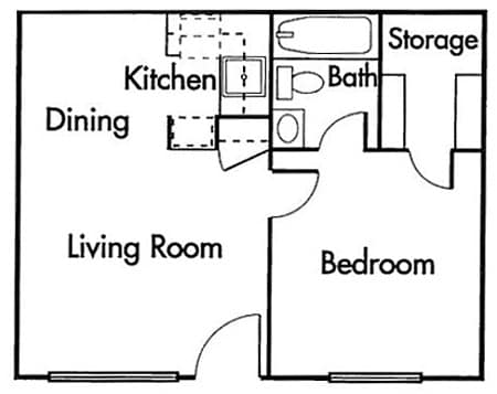 1a - 1 bed, 1 bath