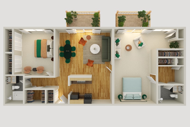 Floor Plan - Two Bedroom