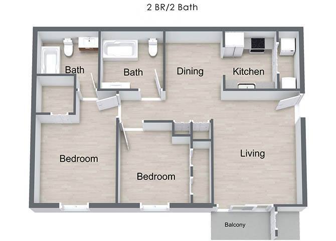 Floor Plan - Two Bedroom Apartment