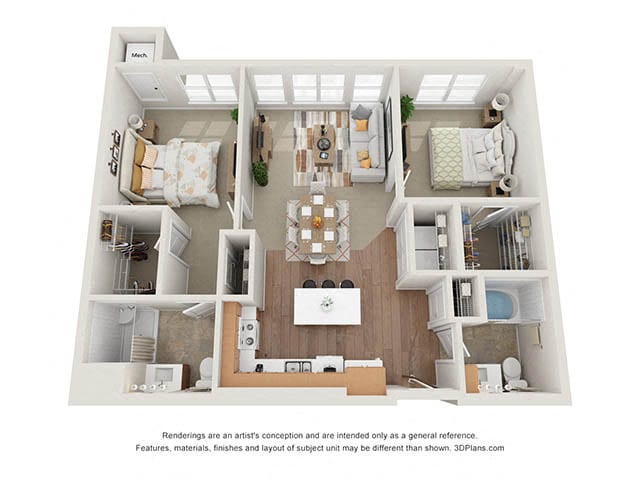 Floor Plan - Two Bedroom - D