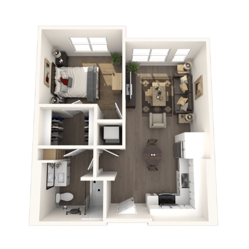 Floor Plan - 1 Bedroom