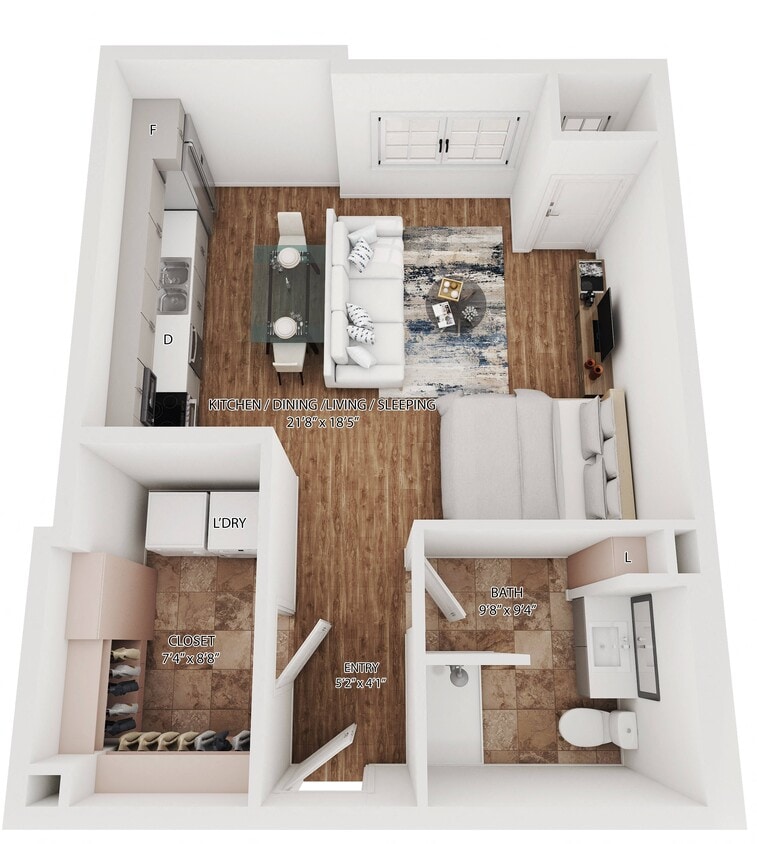 Floor Plan - Dupont (Studio)