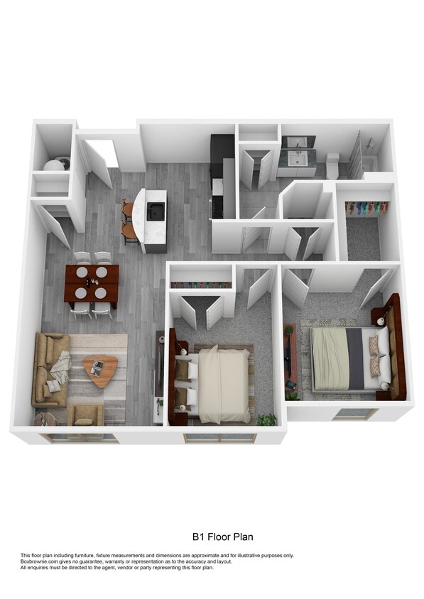 Floor Plan - B1 - Two Bedroom