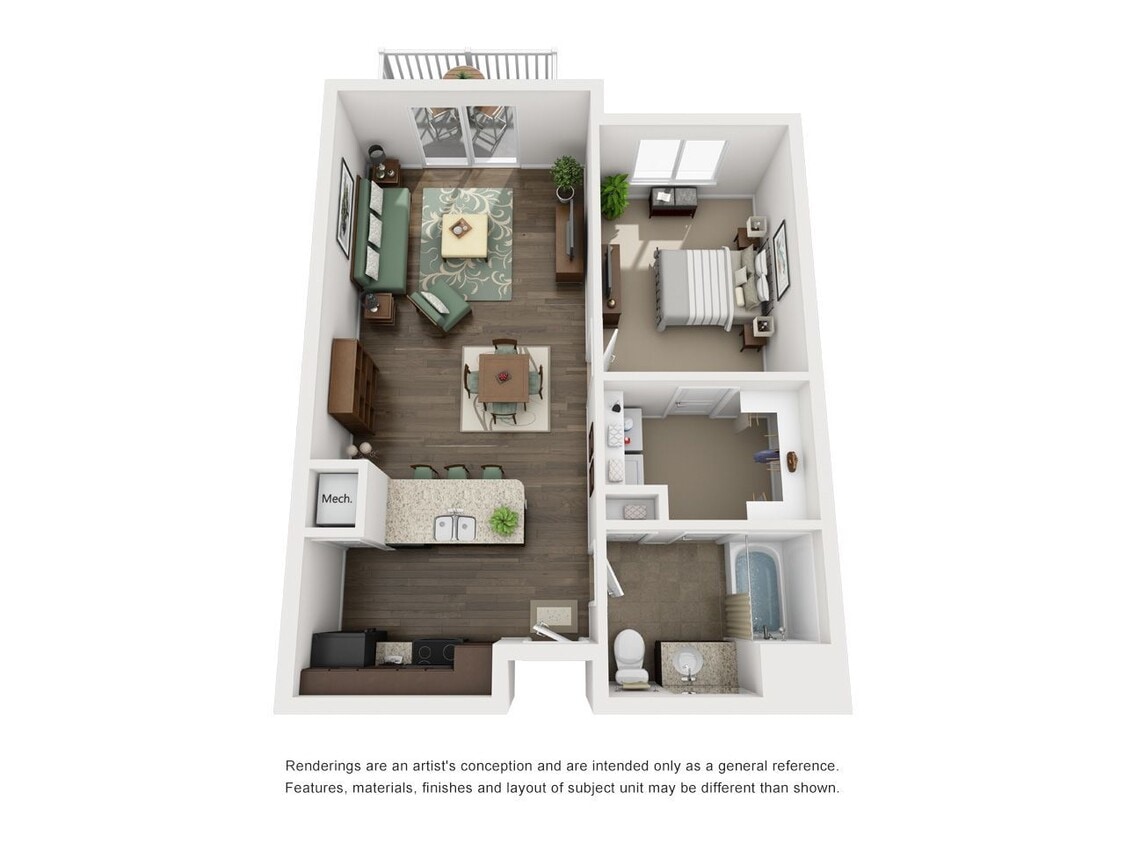 Cottages on 7th - 1 Bedroom - 1 Beds - 1 Baths - 677 Sq. ft. - 1 Bedroom