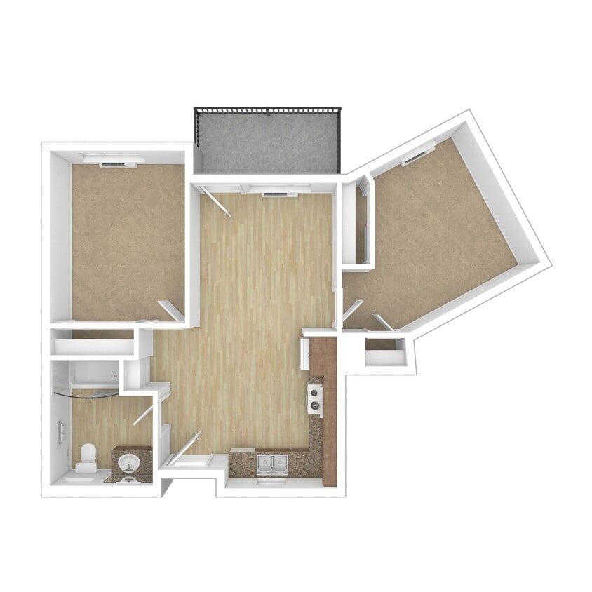 Floor Plan - 2x1