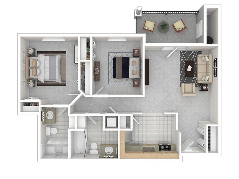 Floor Plan - 2x2 B