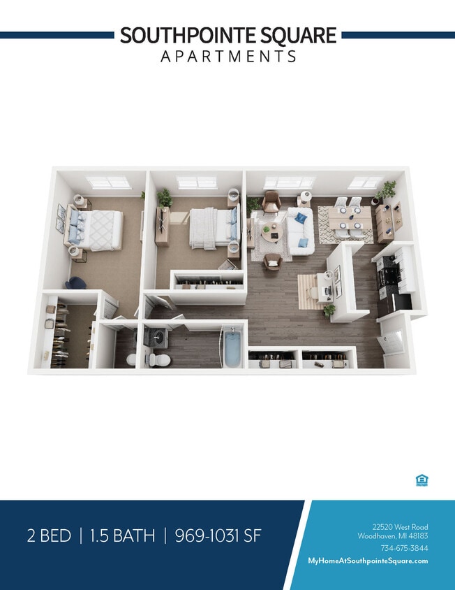 Floor Plan - 2 BED 1.5 BATH SMALL