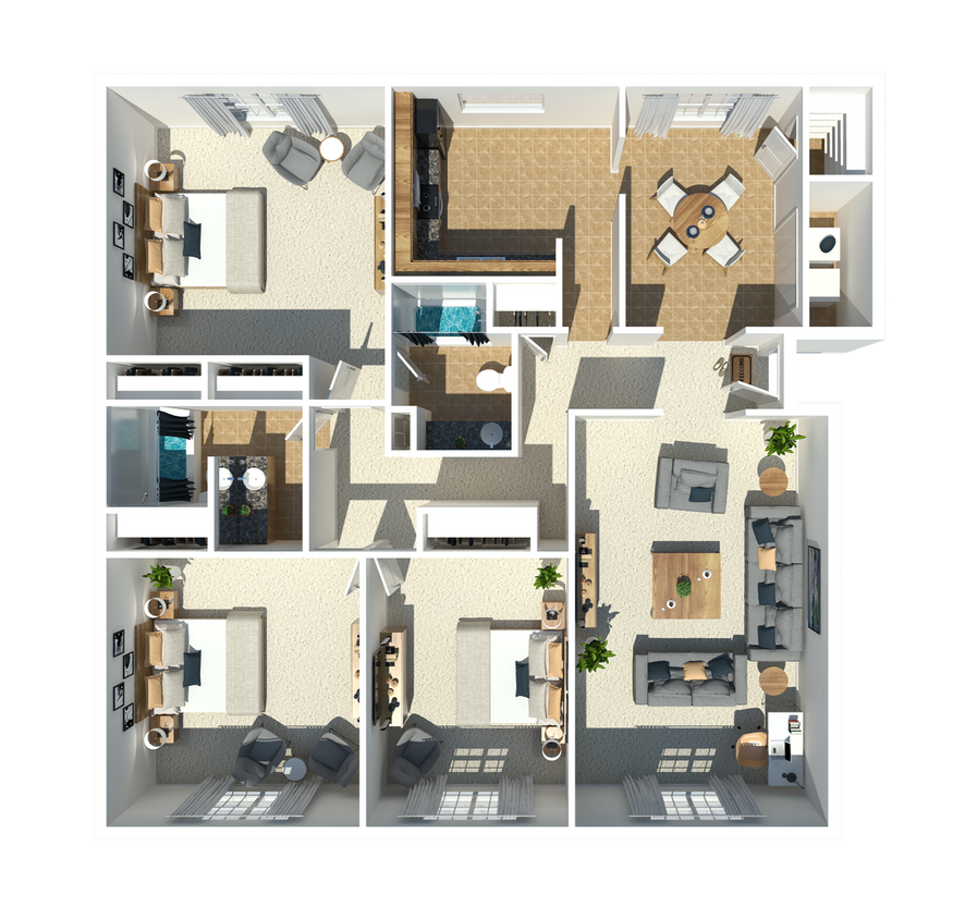 3 Bedroom 2 Bathroom - Orchid