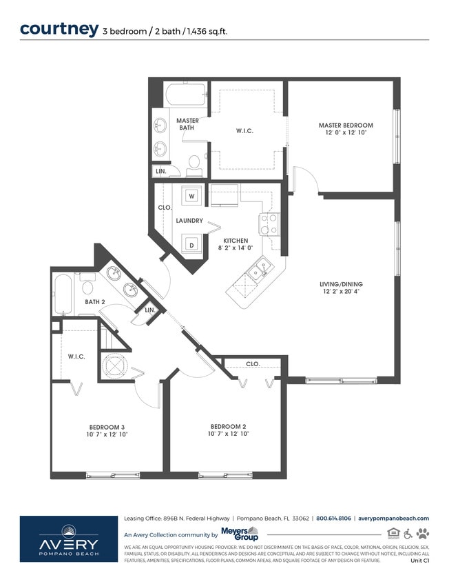 Floor Plan - c1-3x2 Courtney 