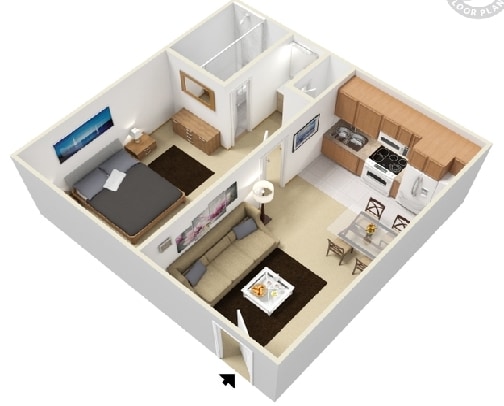 1BR/1BA - Palm