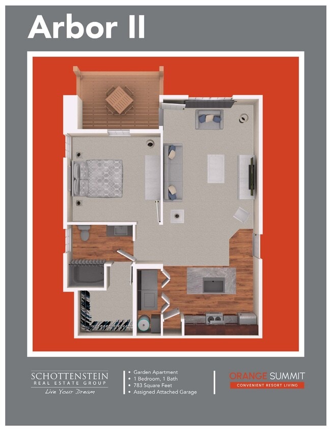 1BR, 1BA Garage Available - Arbor II