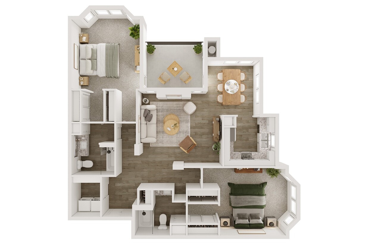 Floor Plan - Two Bedroom Two Bath	