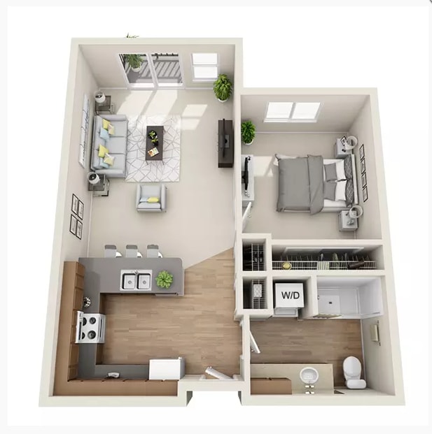 Floor Plan - 1x1 - B3