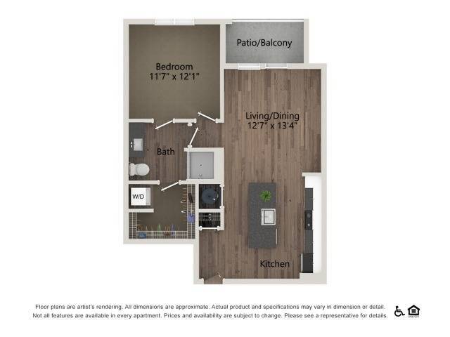 A2D | 1 bed 1 bath | 753 sq ft - A2D