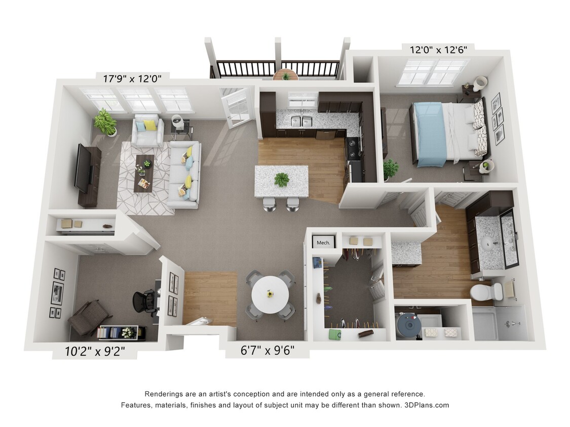 Floor Plan - 1x1 - C1
