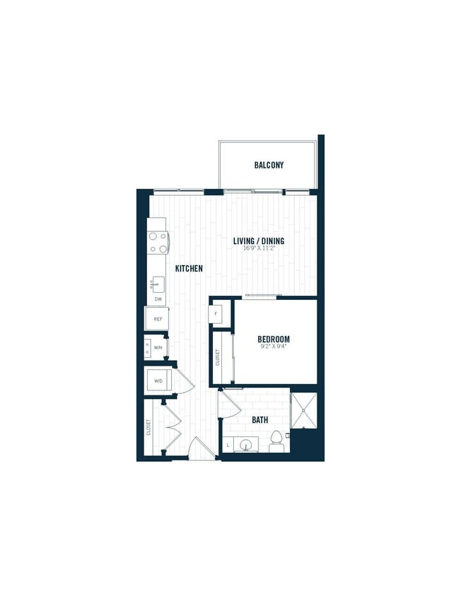 Floor Plan - A1.1 | 1 Bed | 1 Bath