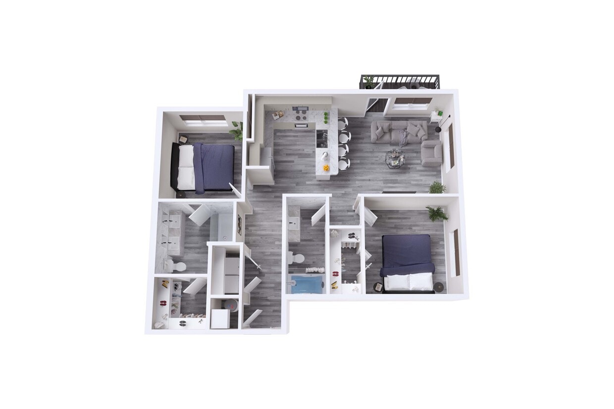 B6 | 2x2 | 1103 sf - B6