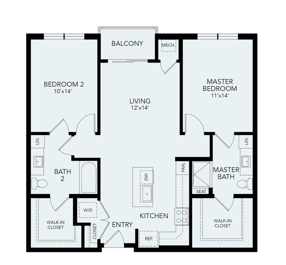 B1a | 2 bed 2 bath | 1092 sq ft - B1a