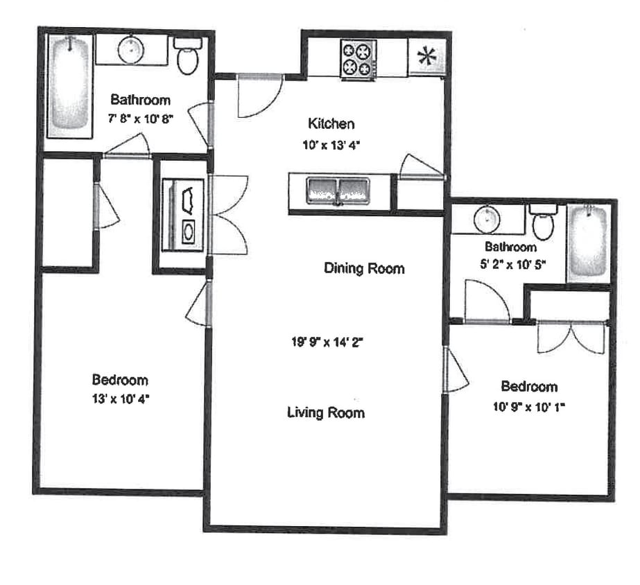 Floor Plan - 2X2 A