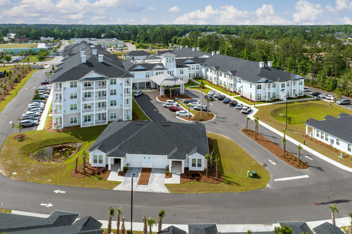 Aerial view. - Magnolia Bridge at Murrells Inlet Apartments