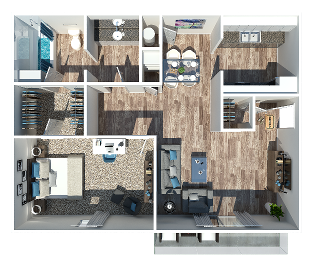 1 Bedroom | 1 Bathroom 810 Square Feet - One Bedroom | One Bathroom