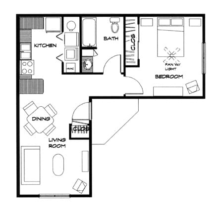 1BR/1BA - 1 Bed 1 Bath