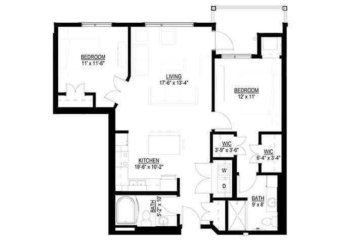 Floor Plan - Two Bedroom B
