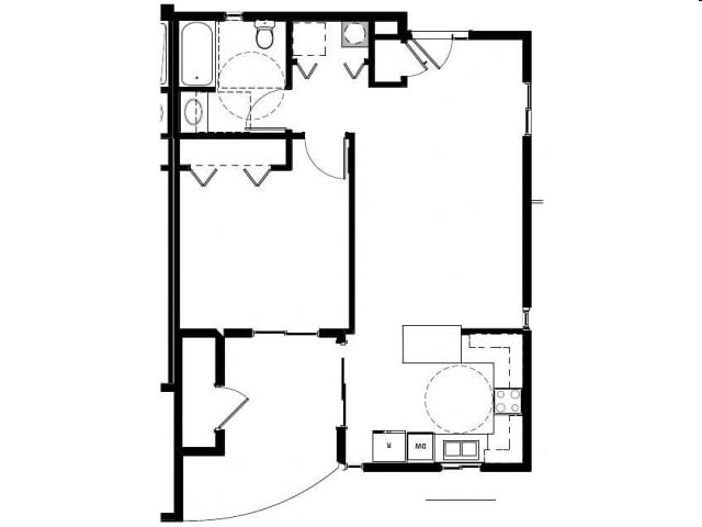 1BR/1BA - 1 Bedroom (A)