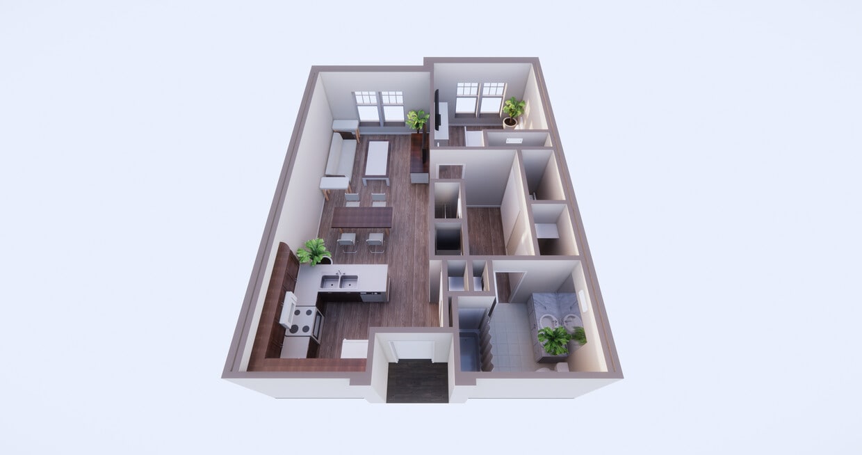 Floor Plan - One Bedroom One Bath