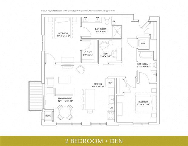 Floor Plan - 2 Bed 2 Bath Maddox