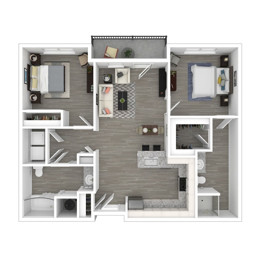 Floor Plan - 2 Bedroom - Income Limits Apply