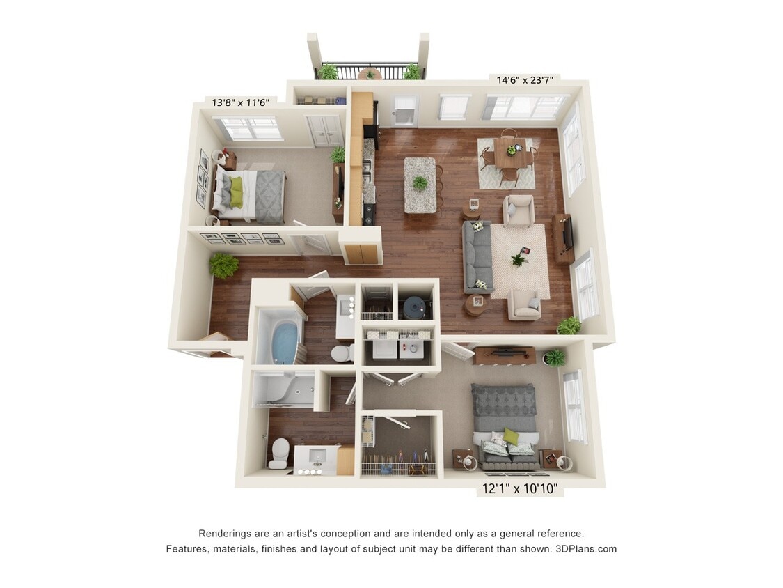 Floor Plan - Two Bedroom - B8