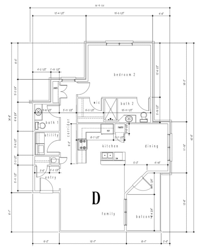 Floor Plan - One Bedroom