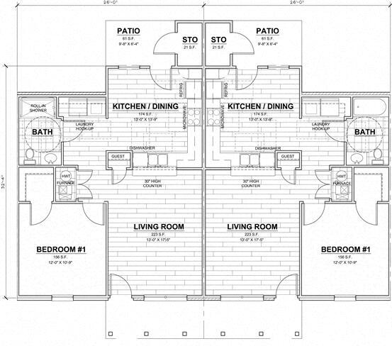 Floor Plan - 1 Bedroom Unit