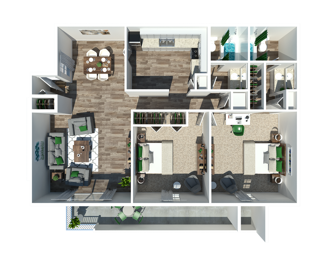 2 Bedroom 2 Bath - 2 Bedroom 2 Bath