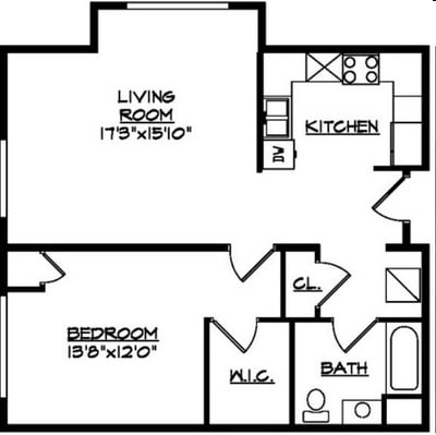 Monroe E - One Bedroom Classic