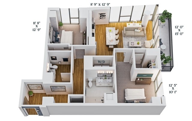 C2a | 2x2 | 1156 sf - C2a
